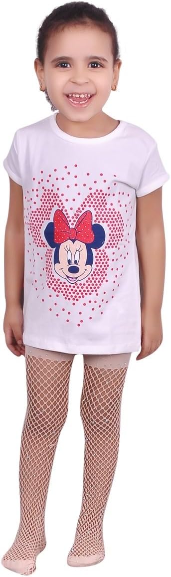 Embroidered Net Tights For Girls