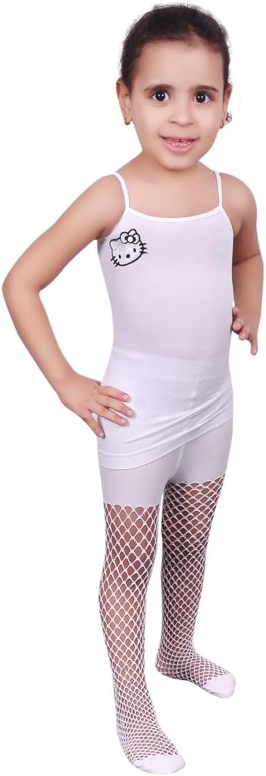 Embroidered Net Tights For Girls