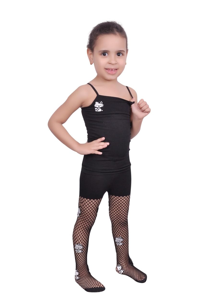 Embroidered Net Tights For Girls
