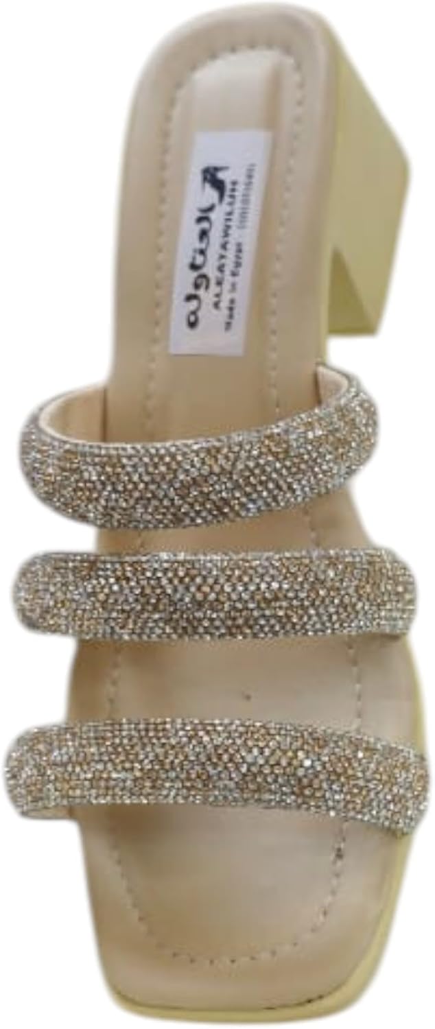Crystal Sleeper 3 Strap Wedge Heel