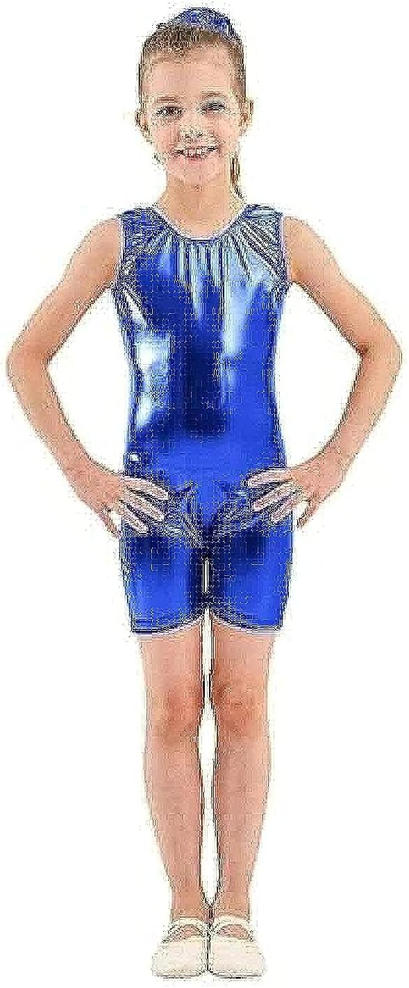 Gymnastics Girls Lycra Leather Jumpsuit