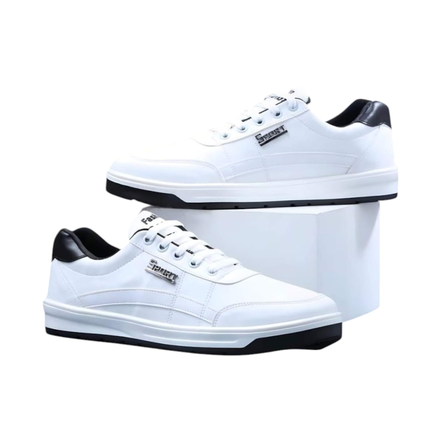 Mens Faux Leather Light and Flexible Sneaker