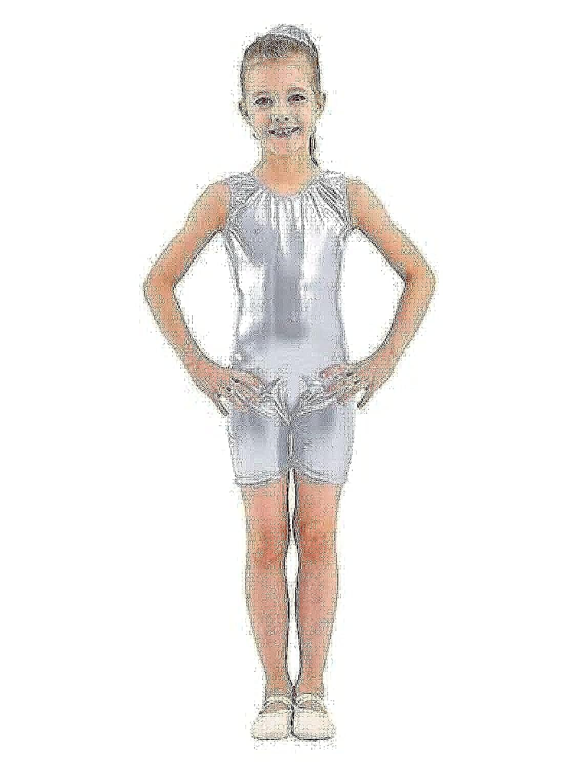 Gymnastics Girls Lycra Leather Jumpsuit
