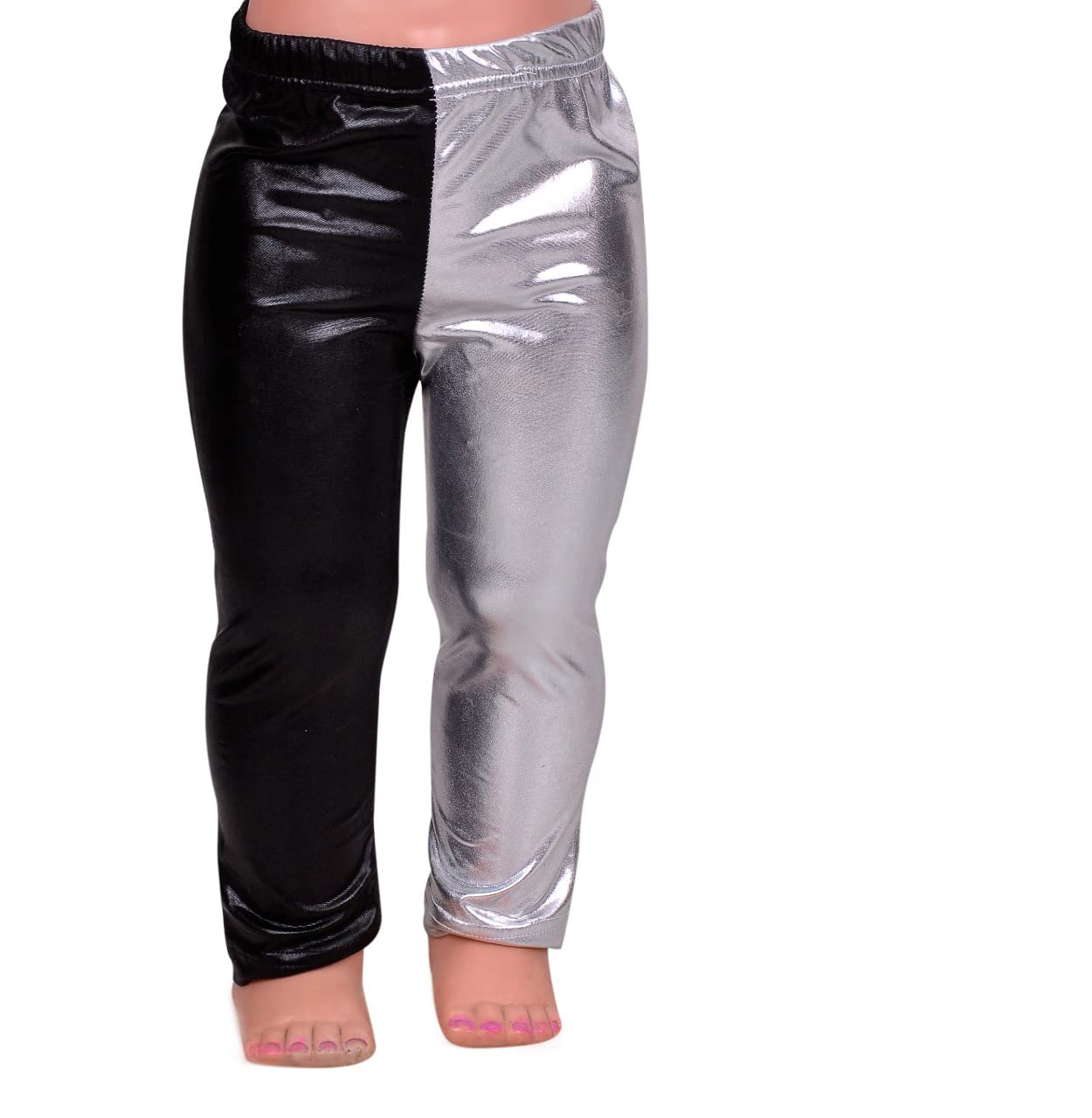 Girls' Stretch Lycra Faux Leather Leggings