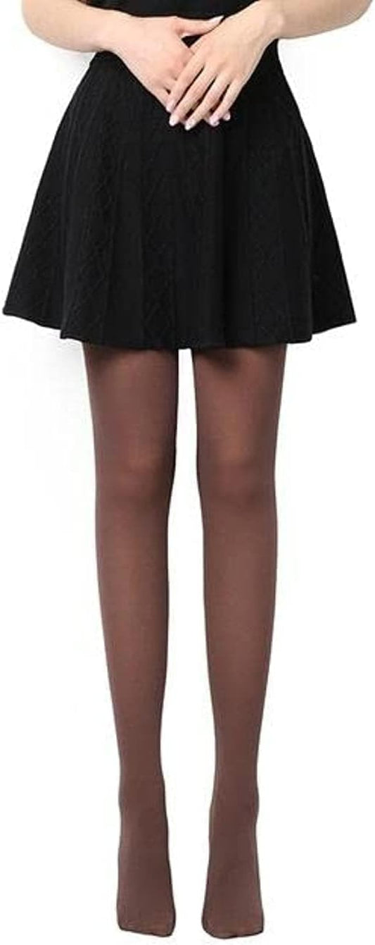 Ghils Opac Women's Thick Lycra Tights (XXL, Streetwear, Brwon)