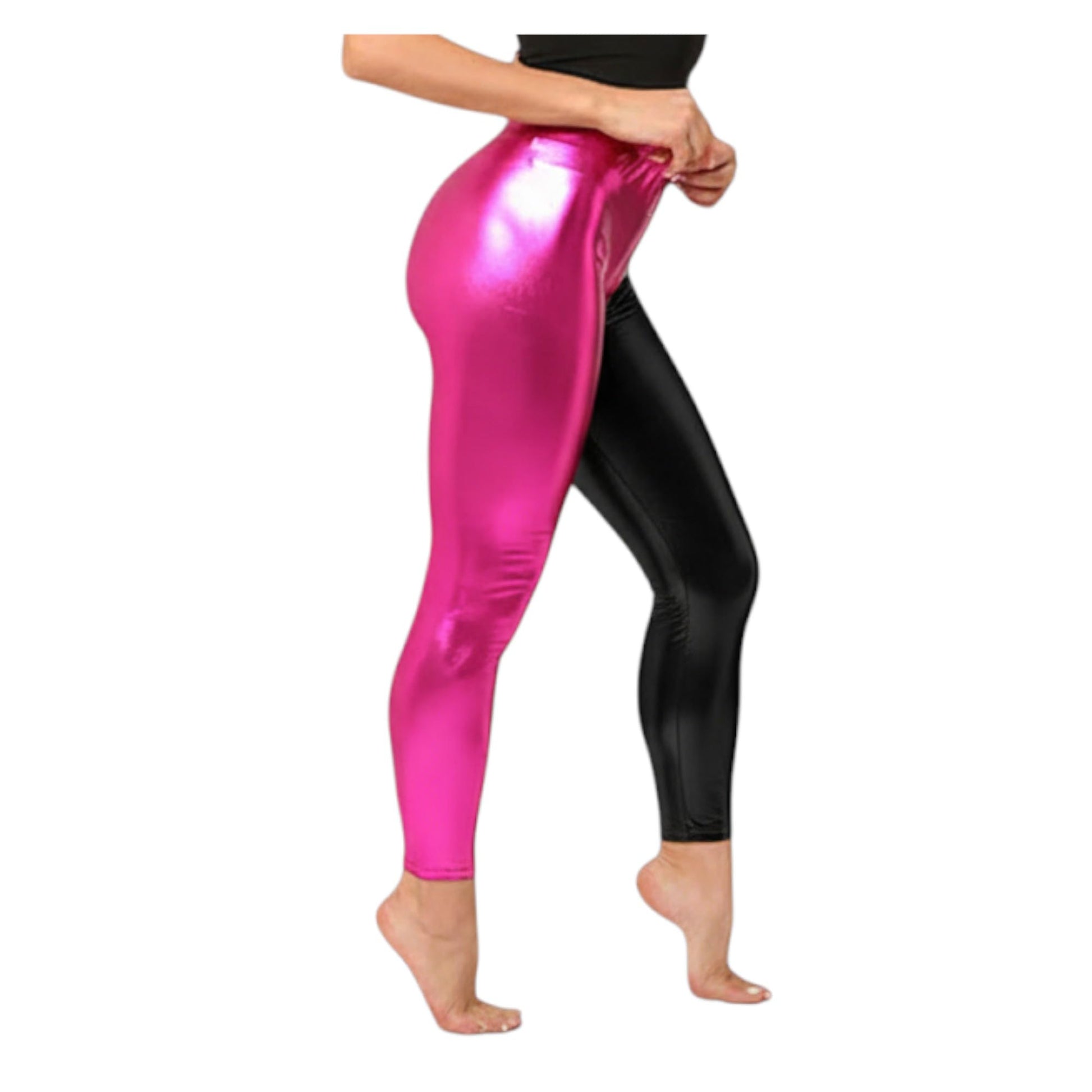 Stretch Sexy Leather Disco Glitter Women Lycra
