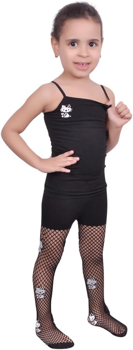 Embroidered Net Tights For Girls