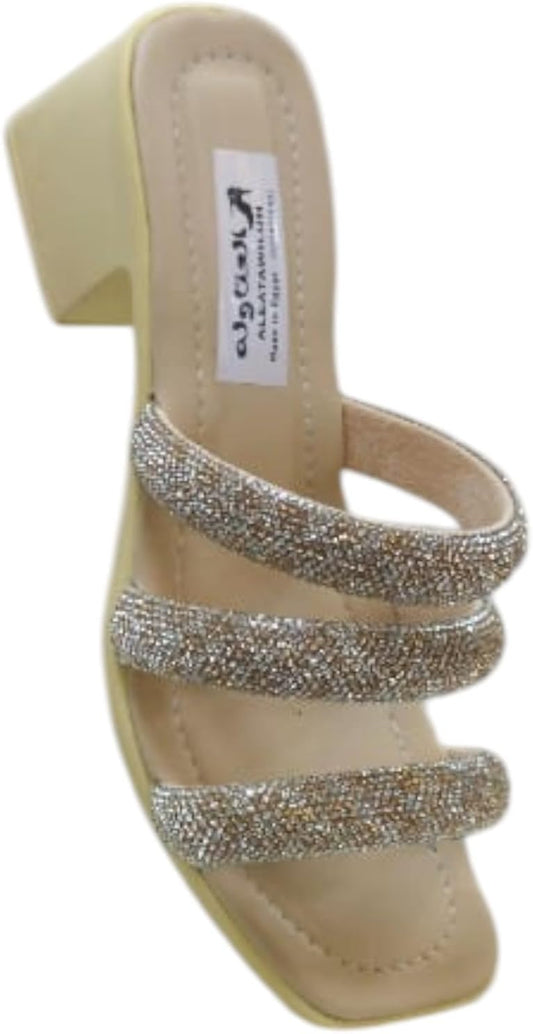 Crystal Sleeper 3 Strap Wedge Heel