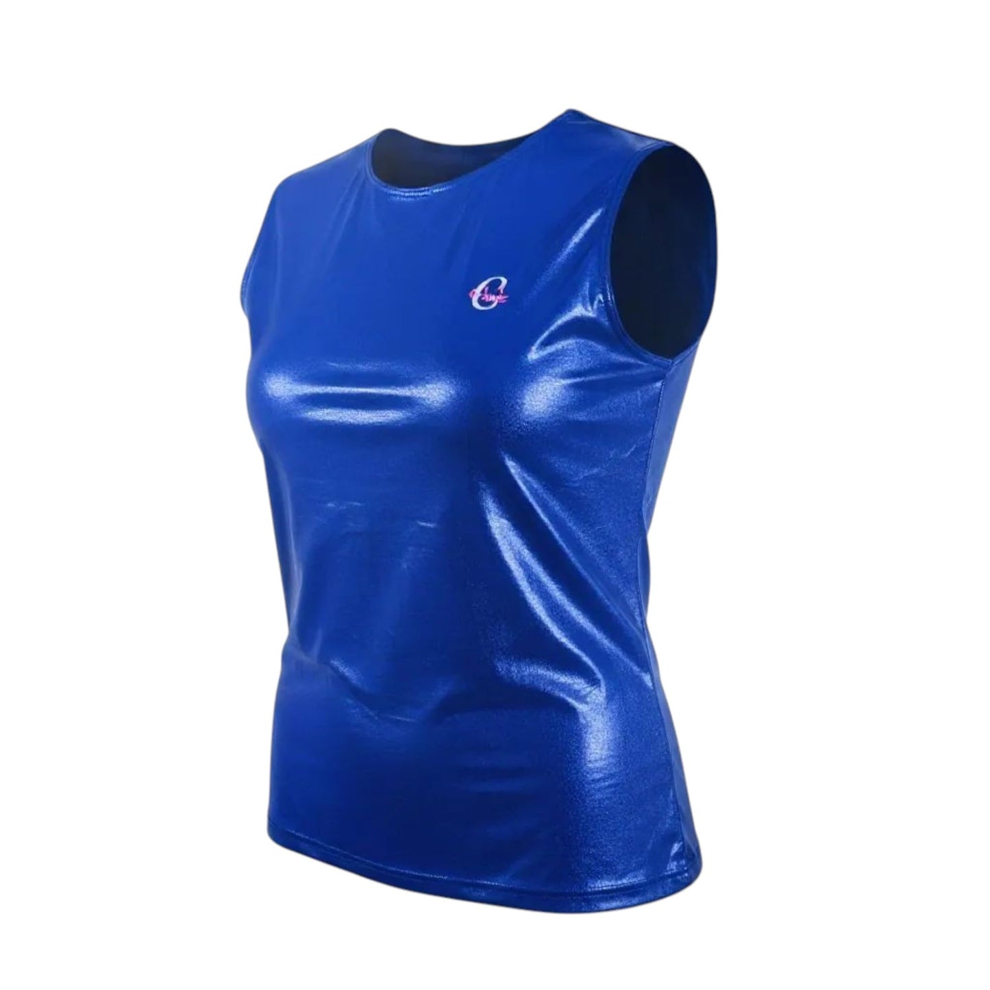 Ghils Women's Cat Glitter Disco Leather Body