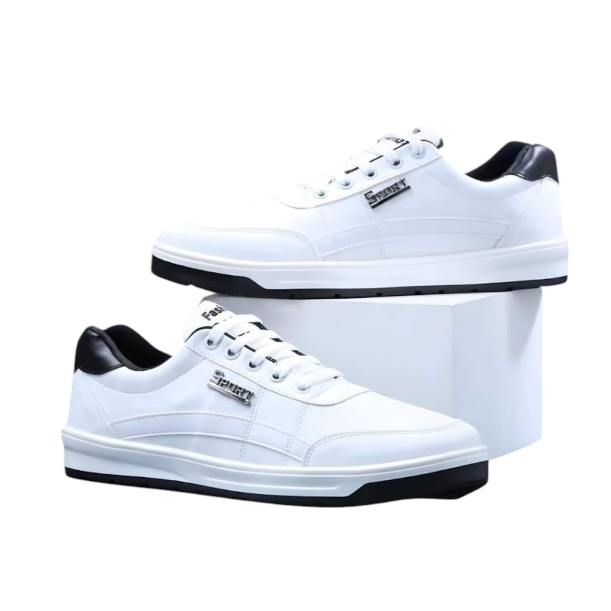 Mens Faux Leather Light and Flexible Sneaker